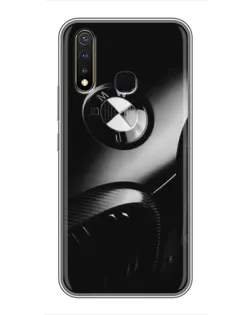 Чехол для Vivo Y19 с картинкой «Эмблема BMW — макро»