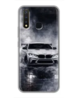 Чехол для Vivo Y19 с картинкой «BMW сквозь туман»