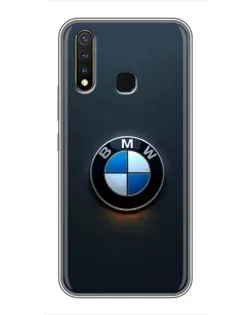 Чехол для Vivo Y19 с картинкой «Логотип BMW — минимализм»