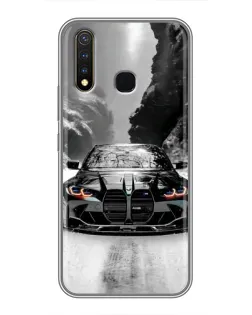 Чехол для Vivo Y19 с картинкой «BMW — акварельный дрифт»