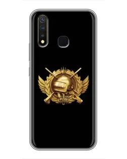 Чохол для Vivo Y19 з картинкою «PUBG — помаранчевий градієнт»