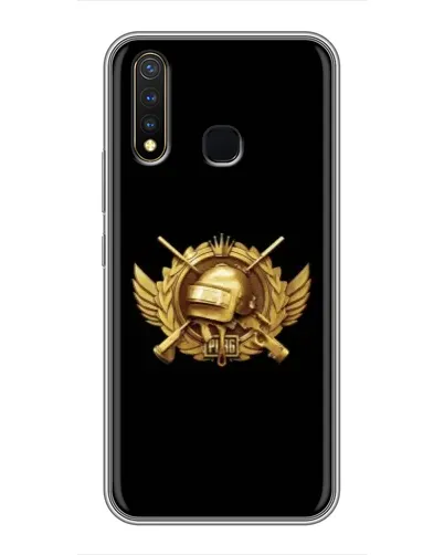 Чехол для Vivo Y19 с картинкой «PUBG — оранжевый градиент»