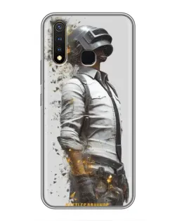 Чехол для Vivo Y19 с картинкой «PUBG — боец в пыли»