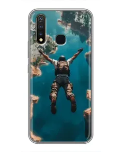 Чехол для Vivo Y19 с картинкой «PUBG — свободное падение»