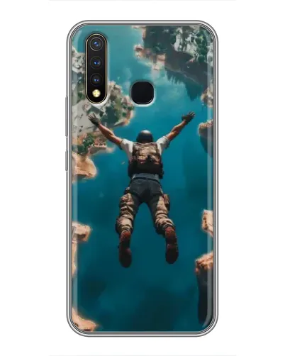 Чехол для Vivo Y19 с картинкой «PUBG — свободное падение»