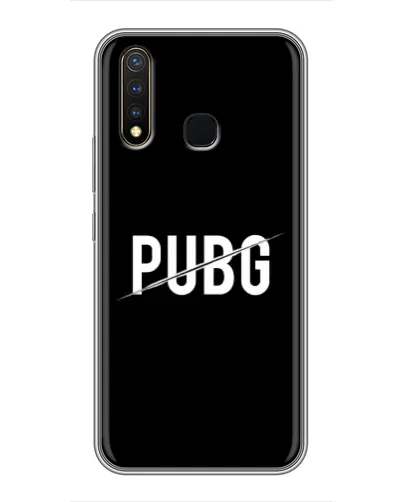 Чехол для Vivo Y19 с картинкой «PUBG — белый логотип»