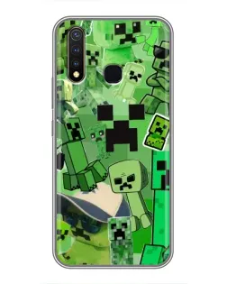 Чохол для Vivo Y19 з картинкою «Кріпери Minecraft»