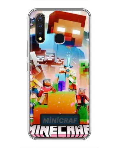 Чохол для Vivo Y19 з картинкою «Minecraft герої гри»
