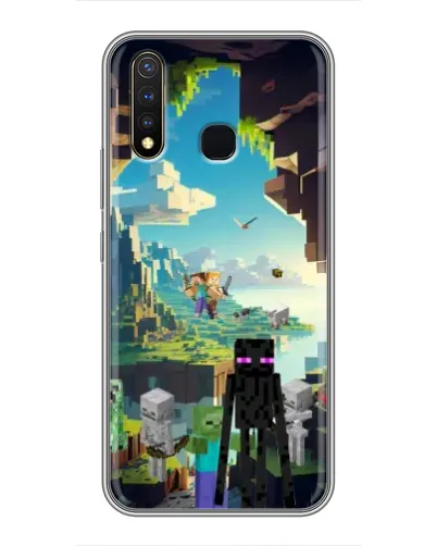 Чохол для Vivo Y19 з картинкою «Ендермен у лісі»