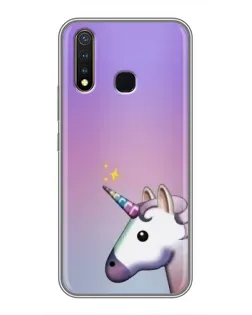 Чехол для Vivo Y19 с картинкой «Единорог градиент»