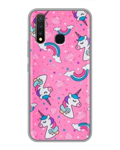 Чехол для Vivo Y19 с картинкой «Unicorn паттерн розовый» Чехол для Vivo Y19 с картинкой «Unicorn паттерн розовый»