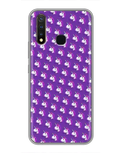 Чехол для Vivo Y19 с картинкой «Единороги на фиолетовом» Чехол для Vivo Y19 с картинкой «Единороги на фиолетовом»