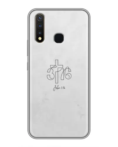 Чехол для Vivo Y19 с картинкой «Иоанна 3:16 Крест»