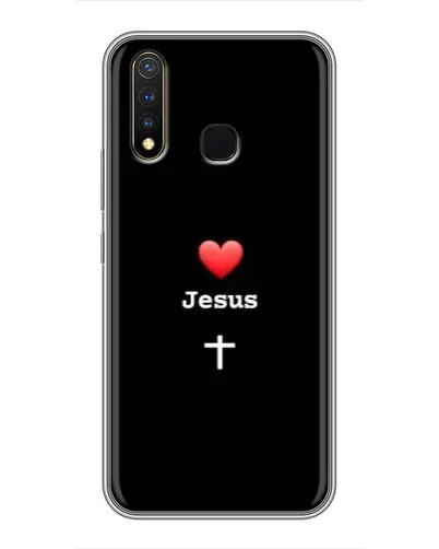 Чехол для Vivo Y19 с картинкой «Сердце - Jesus»