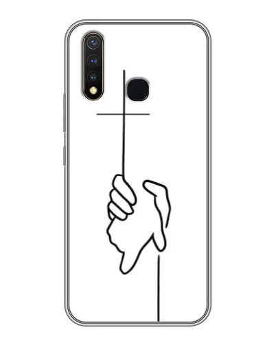 Чехол для Vivo Y19 с картинкой «Рука держит»