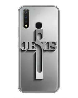 Чехол для Vivo Y19 с картинкой «Металлический крест Jesus»