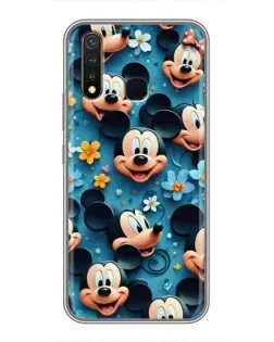 Чехол для Vivo Y19 с картинкой «Паттерн Микки и Минни»