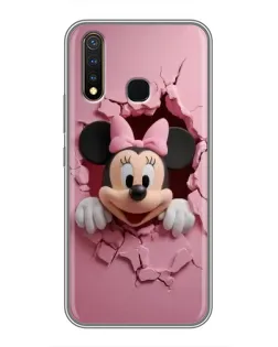 Чехол для Vivo Y19 с картинкой «Минни сквозь стену»