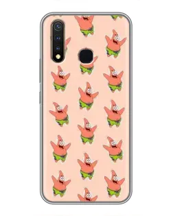 Чехол для Vivo Y19 с картинкой «Патрик Стар паттерн»
