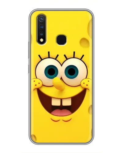 Чехол для Vivo Y19 с картинкой «Губка Боб улыбка»