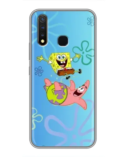 Чехол для Vivo Y19 с картинкой «Спанч Боб и Патрик»