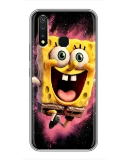 Чехол для Vivo Y19 с картинкой «Взрывной Спанч Боб»