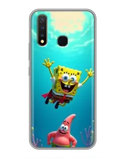 Чохол для Vivo Y19 з картинкою «Спанч Боб під водою»
