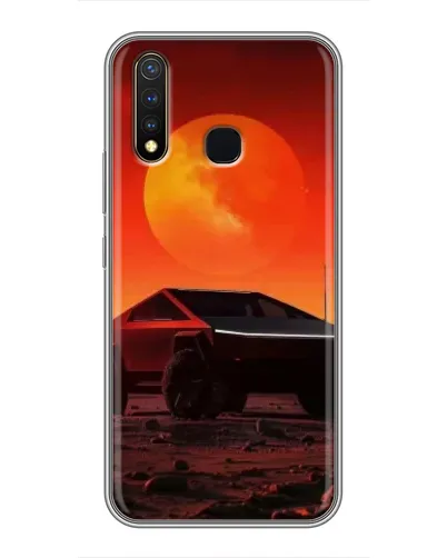 Чехол для Vivo Y19 с картинкой «Cybertruck на Марсе»