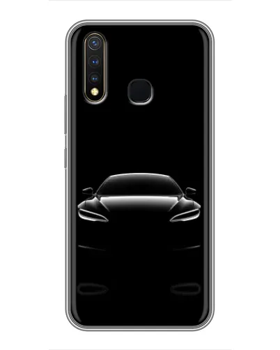 Чехол для Vivo Y19 с картинкой «Силуэт Tesla Night»