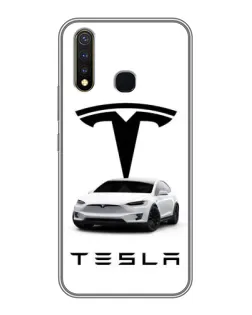 Чехол для Vivo Y19 с картинкой «Tesla White Style»