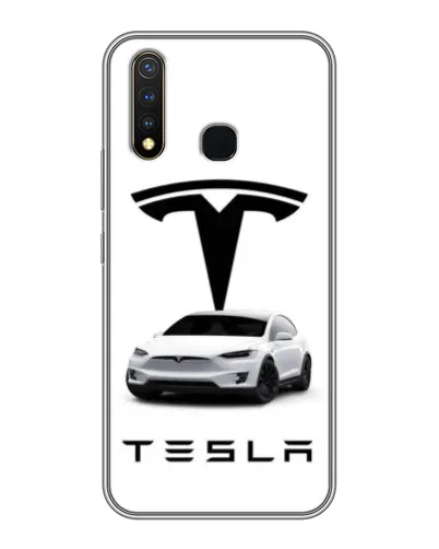 Чехол для Vivo Y19 с картинкой «Tesla White Style»