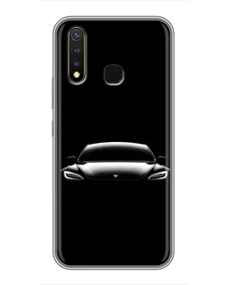 Чехол для Vivo Y19 с картинкой «Фары Tesla Night»