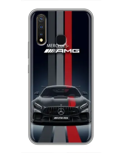Чехол для Vivo Y19 с картинкой «Mercedes — белый карбон» Чехол для Vivo Y19 с картинкой «Mercedes — белый карбон»