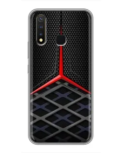 Чехол для Vivo Y19 с картинкой «Mercedes Carbon Grid»