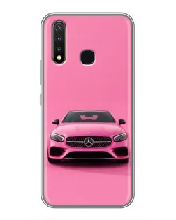 Чехол для Vivo Y19 с картинкой «Розовый Mercedes AMG»