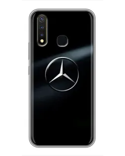 Чехол для Vivo Y19 с картинкой «Mercedes на металле»