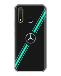Чехол для Vivo Y19 с картинкой «Спортивные линии Mercedes»