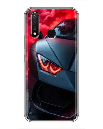 Чехол для Vivo Y19 с картинкой «Lamborghini красное сияние»