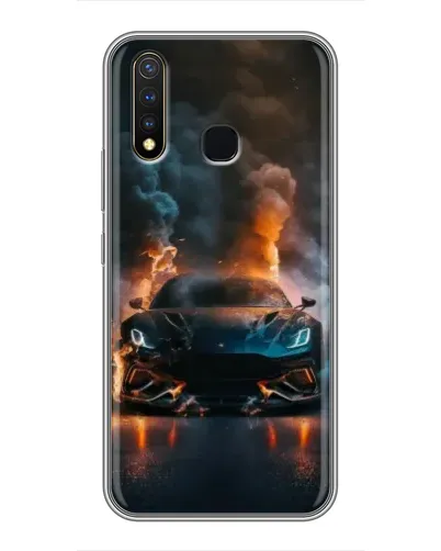 Чехол для Vivo Y19 с картинкой «Lamborghini дымная эстетика»