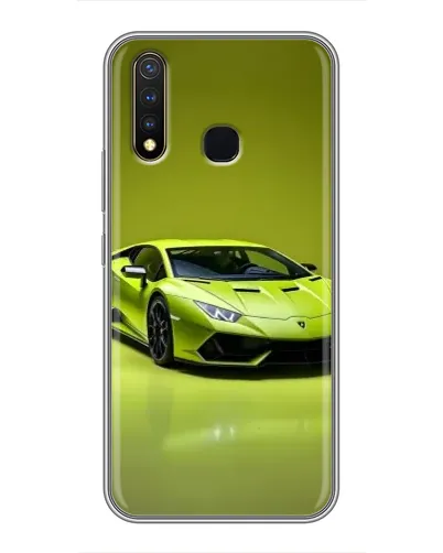 Чехол для Vivo Y19 с картинкой «Салатовый Lamborghini Huracan»