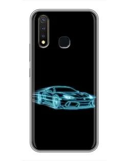 Чехол для Vivo Y19 с картинкой «Неоновый контур Lamborghini» Чехол для Vivo Y19 с картинкой «Неоновый контур Lamborghini»