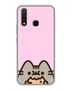 Чохол для Vivo Y19 з картинкою «Pusheen та печиво»