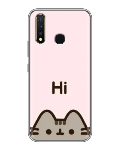 Чехол для Vivo Y19 с картинкой «Пушин говорит Hi»