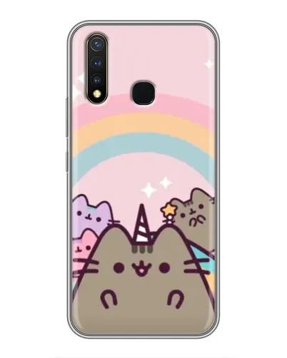Чехол для Vivo Y19 с картинкой «Единорог Pusheen»