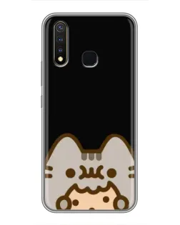 Чехол для Vivo Y19 с картинкой «Пушин на черном»