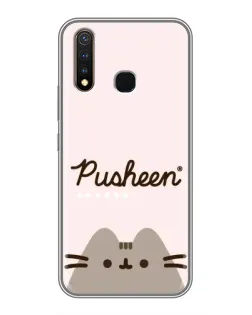 Чехол для Vivo Y19 с картинкой «Pusheen логотип»