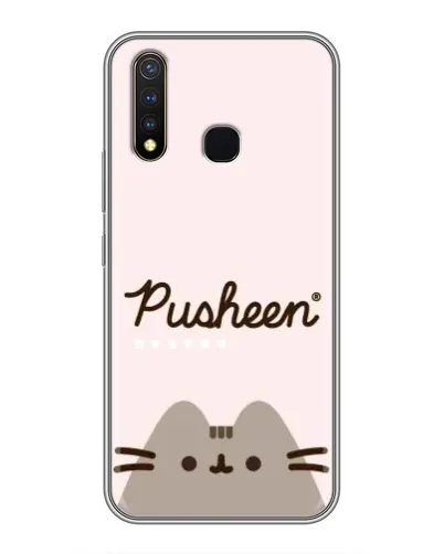 Чехол для Vivo Y19 с картинкой «Pusheen логотип»