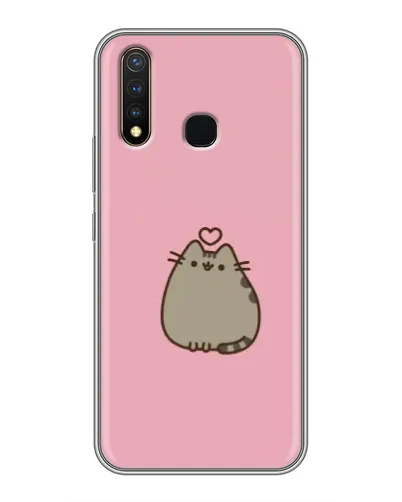 Чехол для Vivo Y19 с картинкой «Pusheen сердце»
