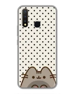 Чехол для Vivo Y19 с картинкой «Пушин в горошек»