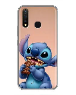 Чехол для Vivo Y19 с картинкой «Стич ест шоколад»